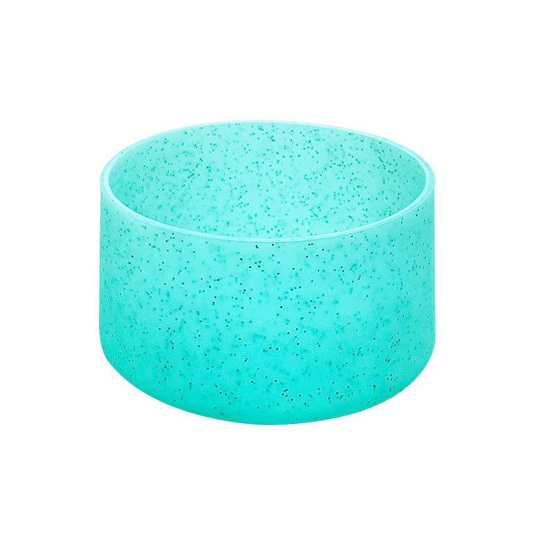 RTS CHINA Creative glitter silicone cup cover translucent sports water bottle cup bottom protective cover Stanley luminous bottom bottle cover