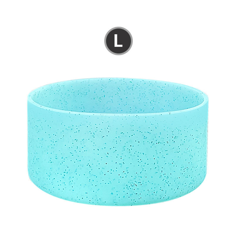 RTS CHINA Creative glitter silicone cup cover translucent sports water bottle cup bottom protective cover Stanley luminous bottom bottle cover
