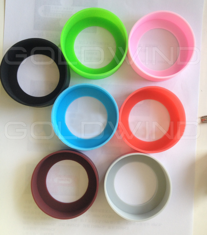 70mm Multi Colors Bottom Protective Silicone Cover Heat-Resistant Water Bottle Holder Non-Slip Coaster - Chinese Warehouse