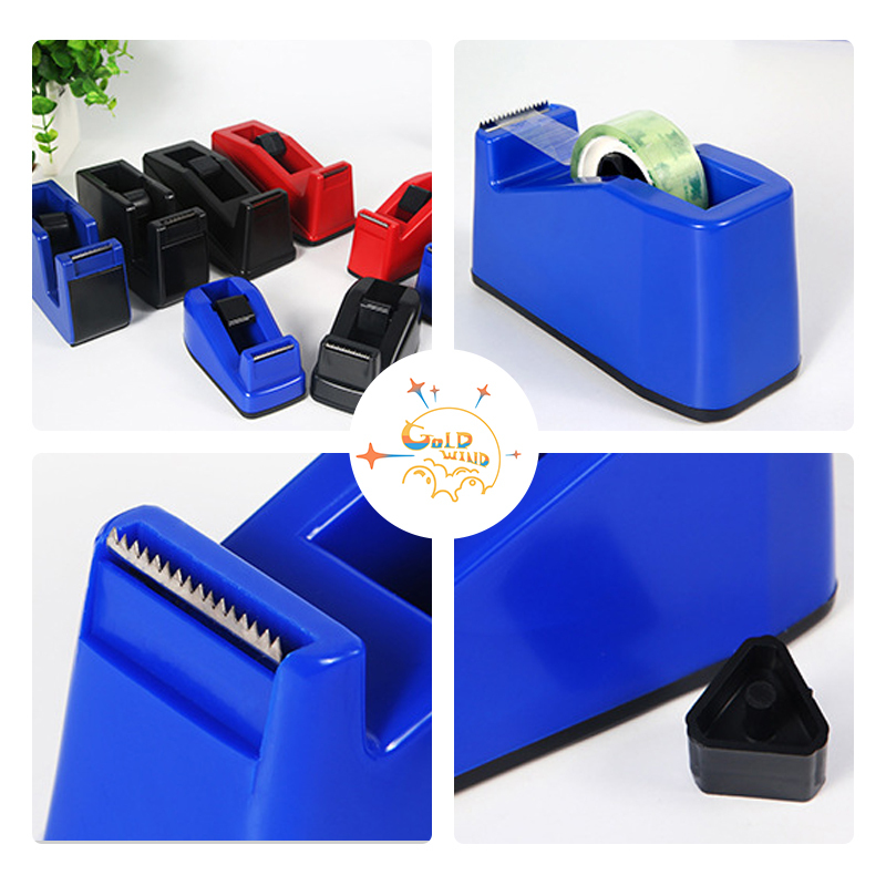 Desktop Tape Dispenser Plastic Transparent Tape Cutter Packing Tape Table with Seat  - Chinese Warehouse
