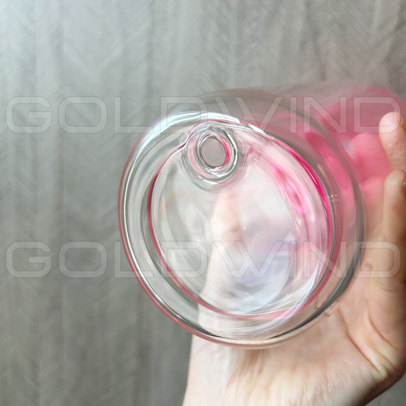 RTS Chinese Warehouse Case of 25pack 16oz Sublimation Snow Globe Glass Can with Plastic Color Lid and Plastic Straw