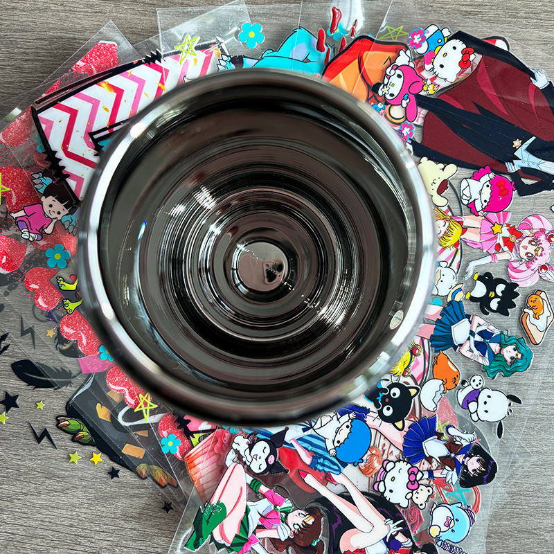 Case of 50pack 16oz Black Mirror Glass Can With Plastic Lid and Plastic Straw - Chinese Warehouse