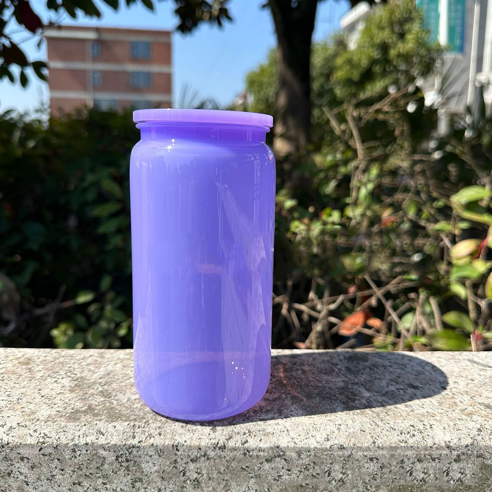 RTS Chinese Warehouse Case of 50pack 16oz colored Acrylic Libby Can with Plastic Straw and Colored Lids