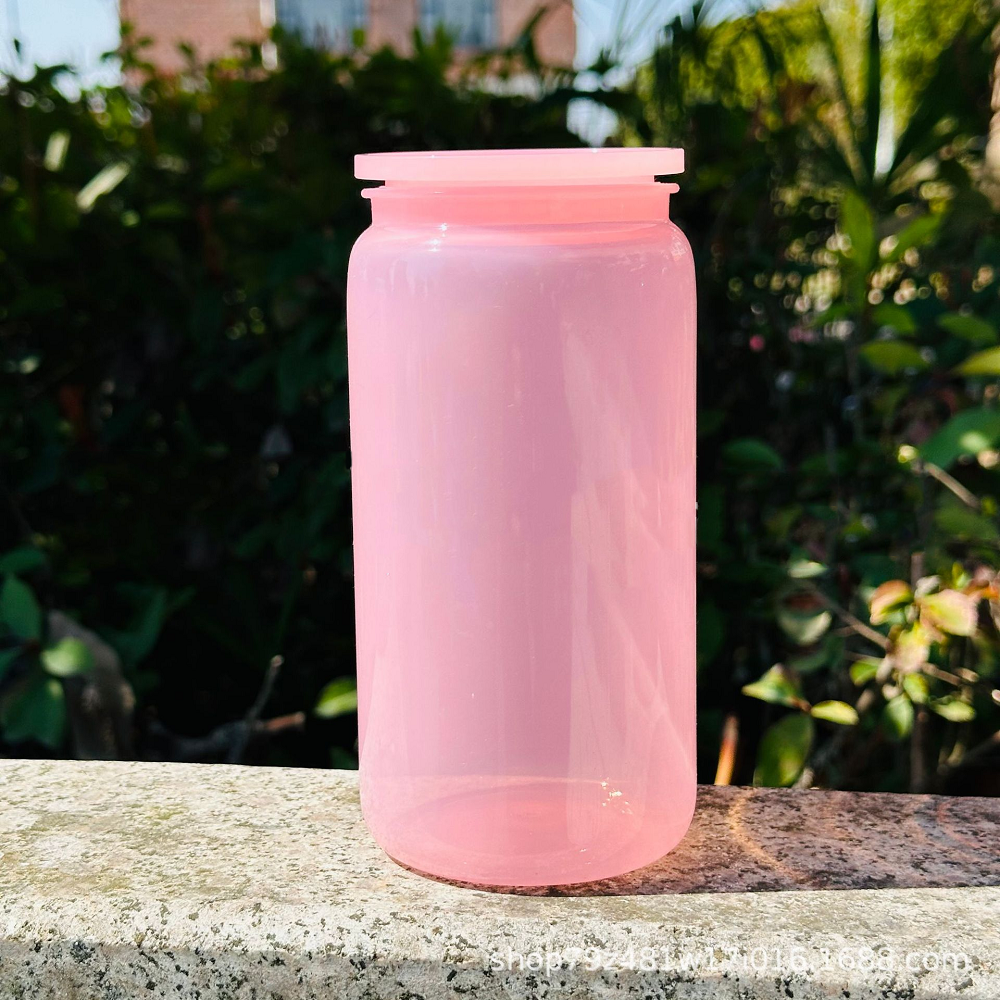 RTS Chinese Warehouse Case of 50pack 16oz colored Acrylic Libby Can with Plastic Straw and Colored Lids
