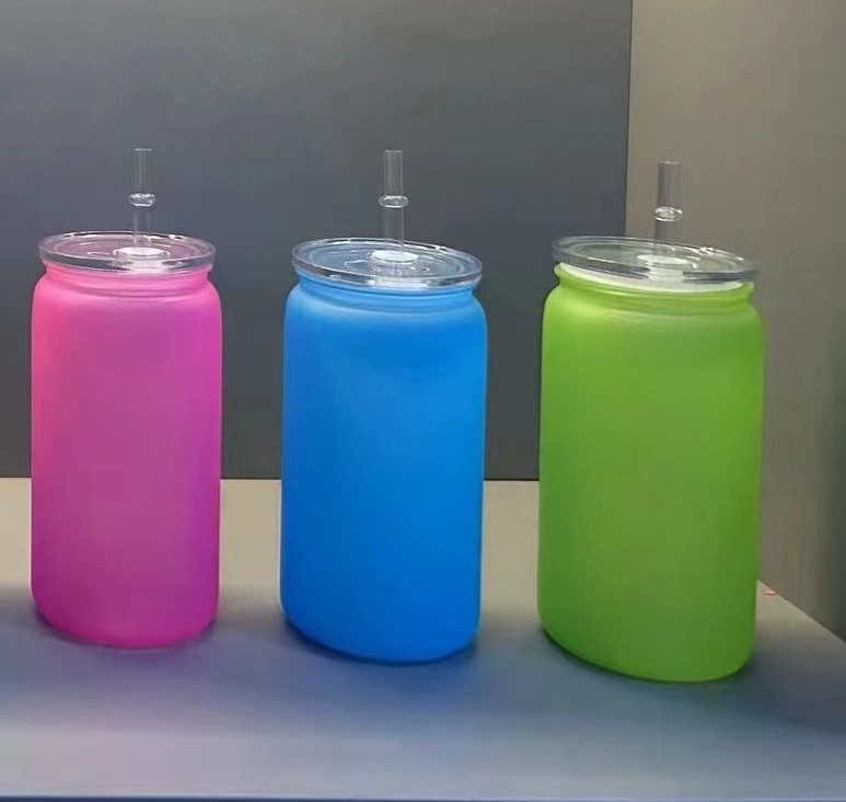 RTS Chinese Warehouse Case of 50pack 16oz Acrylic tumbler with Plastic Color Lid and Plastic Straw