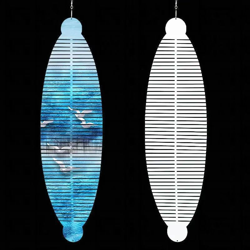 RTS CHINA Double Side Sublimation Case of 20pack Aluminum  Wind Spinner