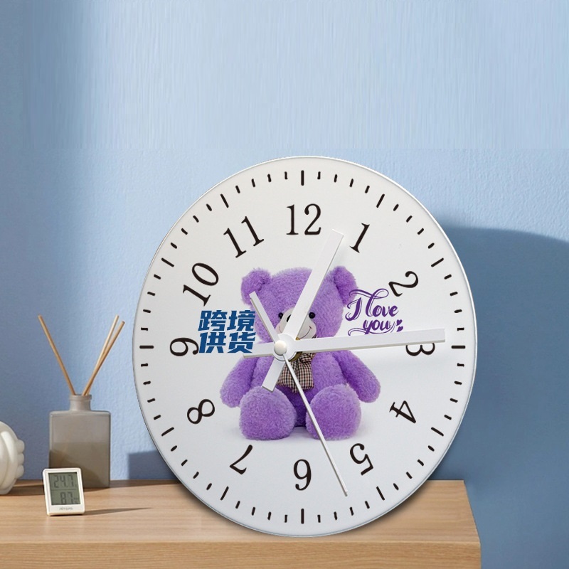 RTS CHINA case of 24 pack round 8inch/12inch sublimation glass clock