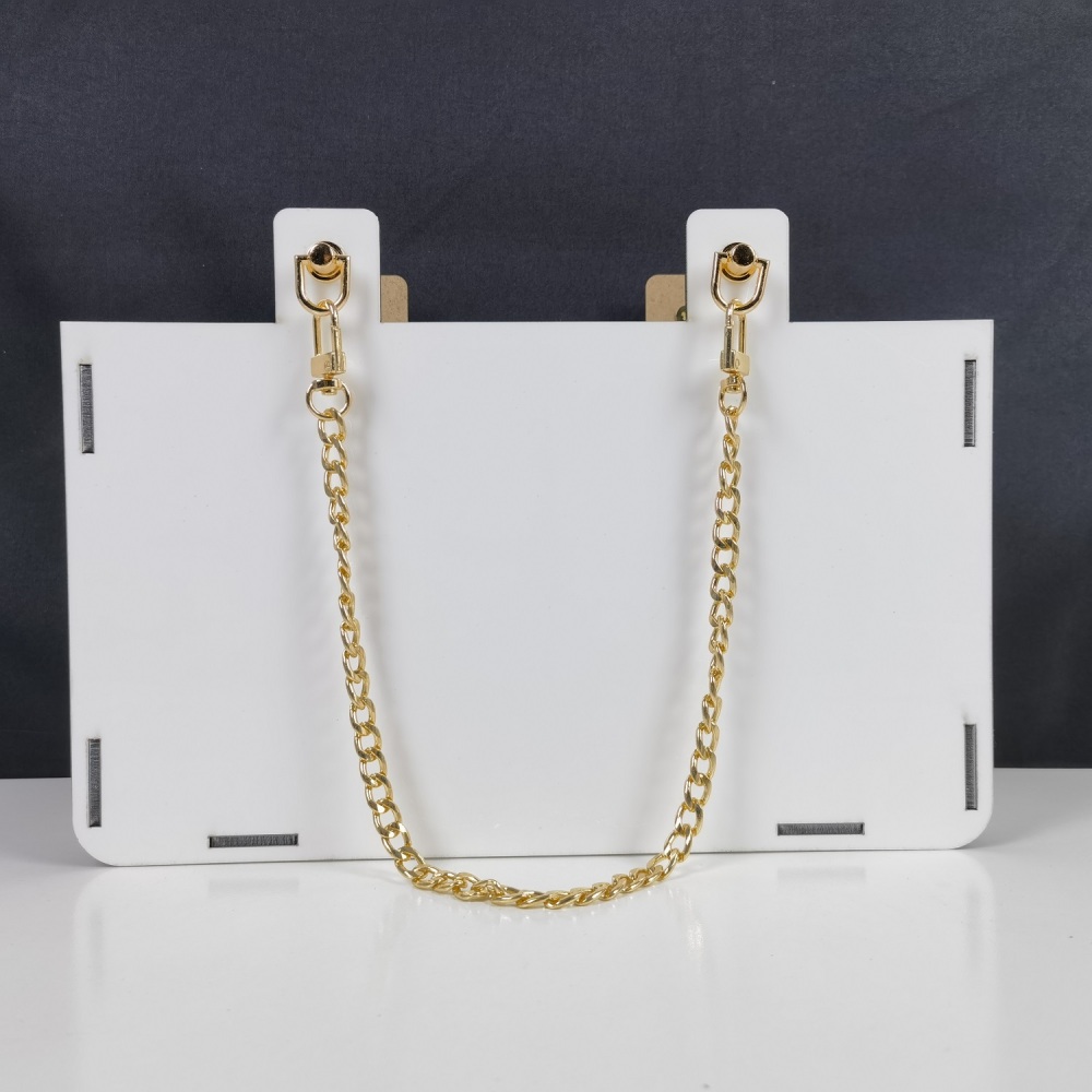 RTS CHINA Sublimation MDF Blank bag with Chain for mother's day