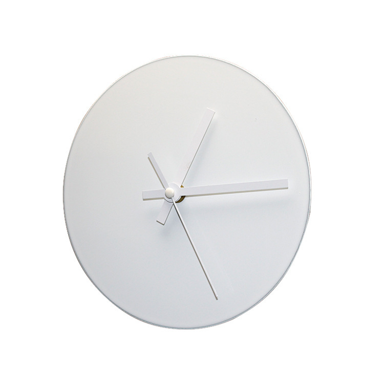 RTS CHINA case of 24 pack round 8inch/12inch sublimation glass clock