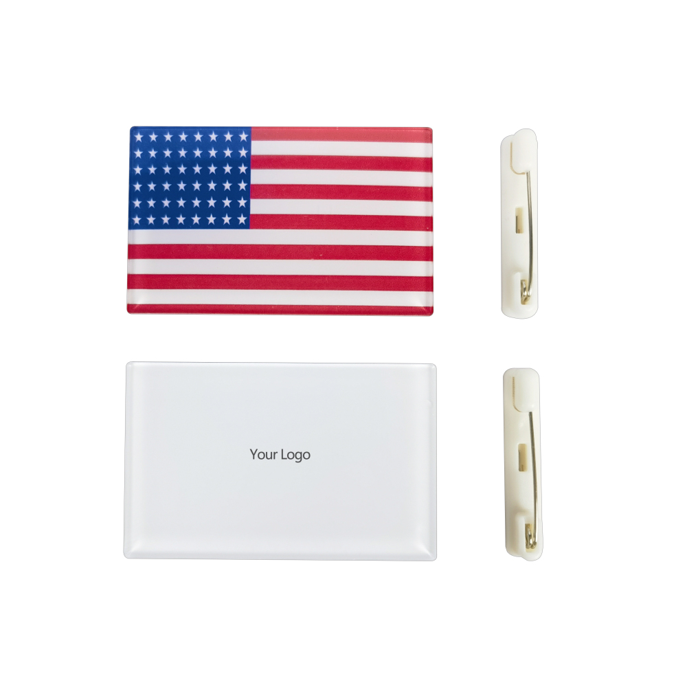 RTS CHINA --- Set of 2pcs Sublimation Acrylic Diy Photo Lapel Pins Brooches Badge