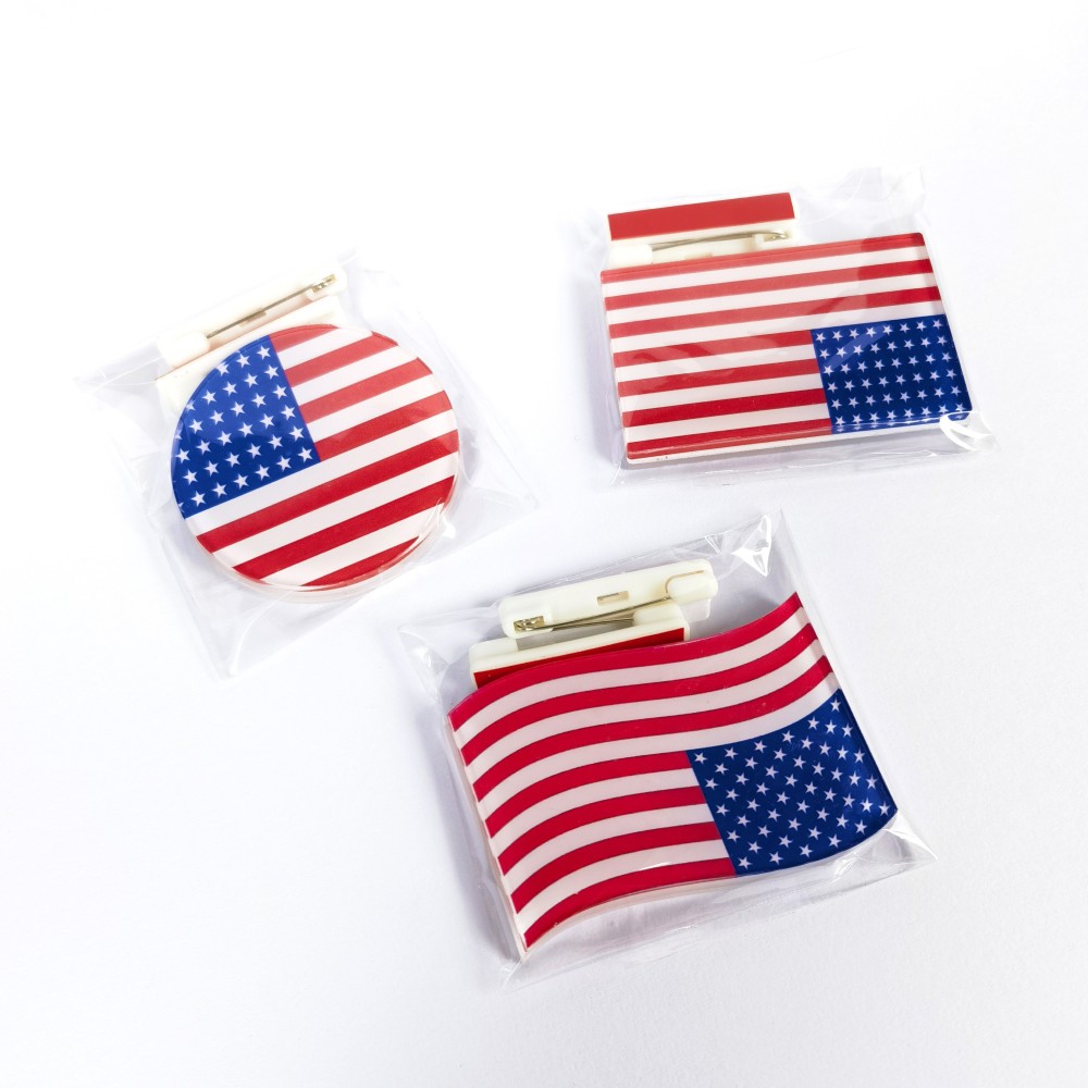 RTS CHINA --- Set of 2pcs Sublimation Acrylic Diy Photo Lapel Pins Brooches Badge