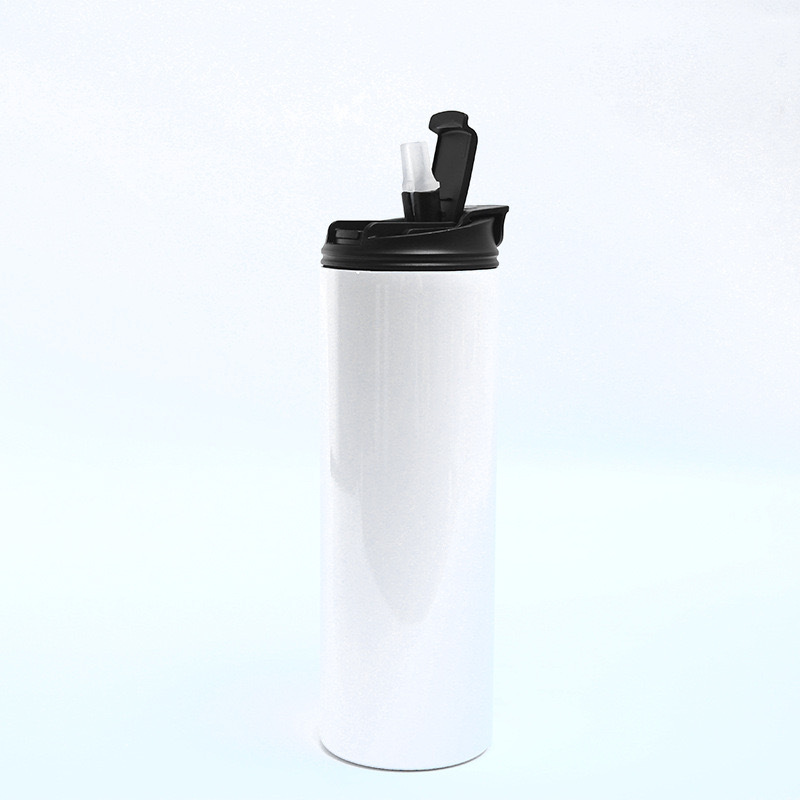 RTS CHINA —- 20oz Straight Steel Stainless Steel 304 Sports Water Bottle with Lids