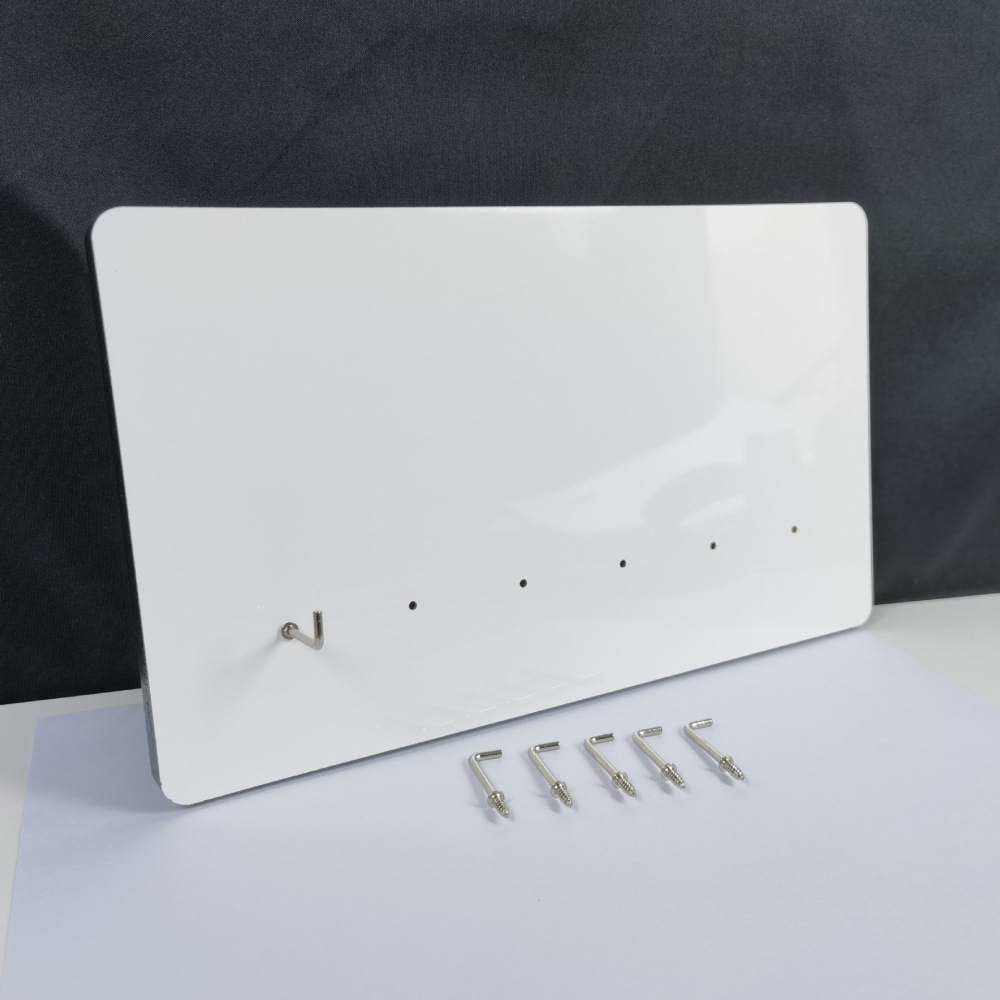 RTS CHINA  — Case of 25pcs 6.2x10.6 Inches MDF Sublimation Blank  6 Hole Hanging Plate Key Clothes Hook Decorative Plate