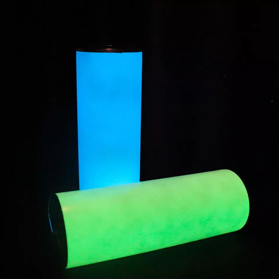 RTS US Warehouse Case of 25pack 20oz Sublimation Glow in the Dark Straight Skinny Tumblers with Plastic Straw&Lids