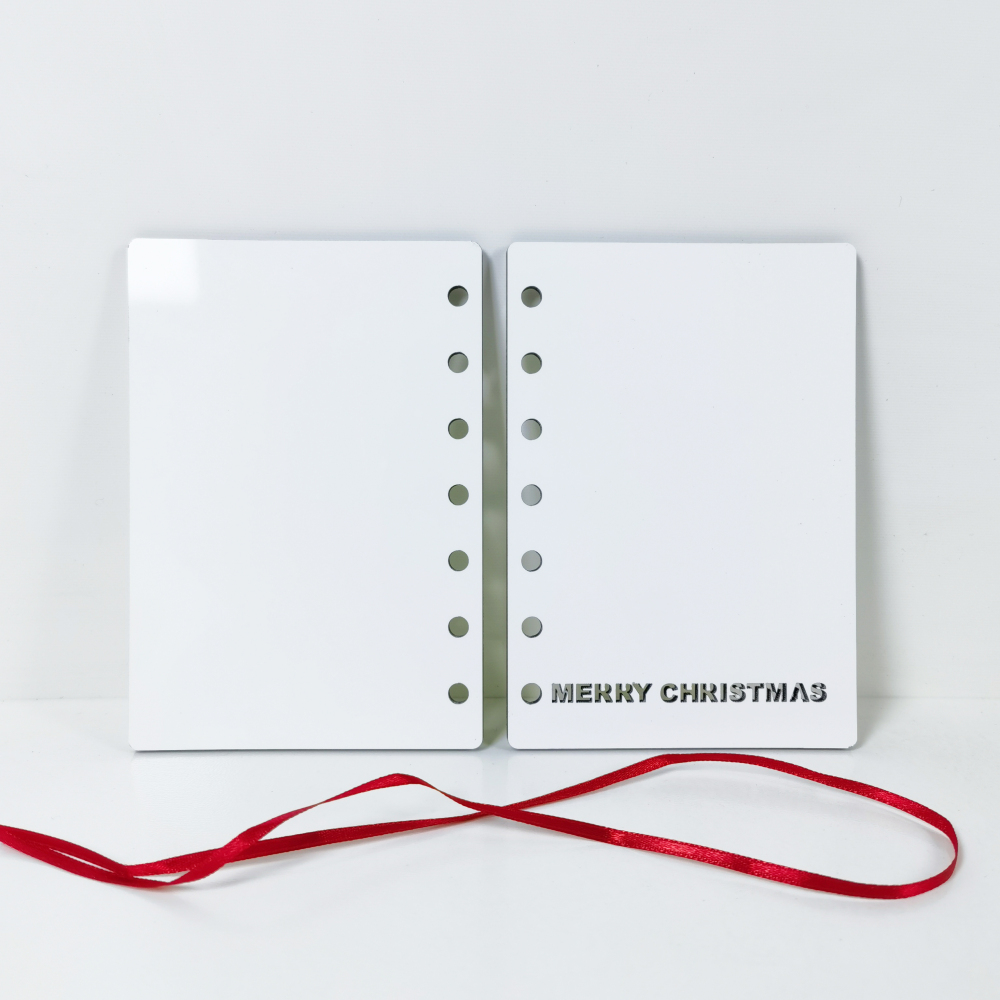 RTS CN - 3.54x5 Inches MDF Sets of 2pcs Double Sided Sublimation Blank Christmas Cards