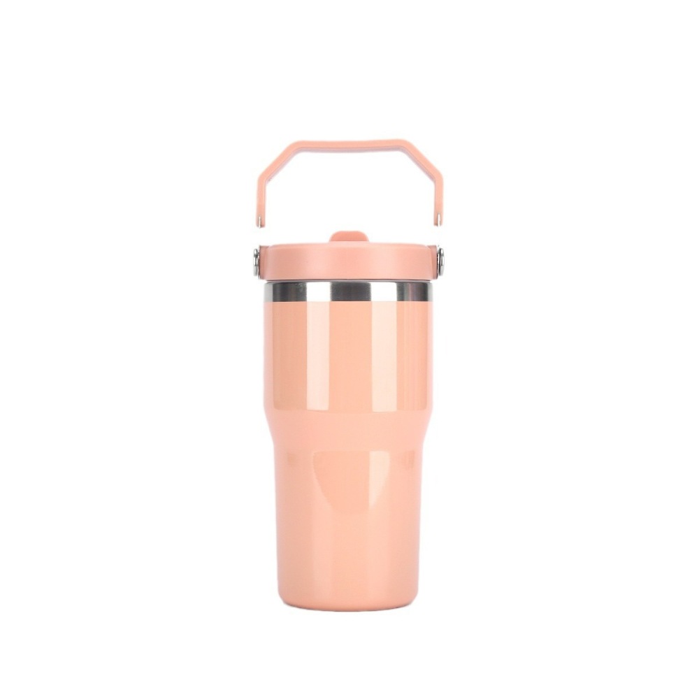 RTS CHINA - 20oz Glossy Student Kids Macaron Color tumblers with Flip Straw and Handle Suitabe for Sublimation and Laser Engraving