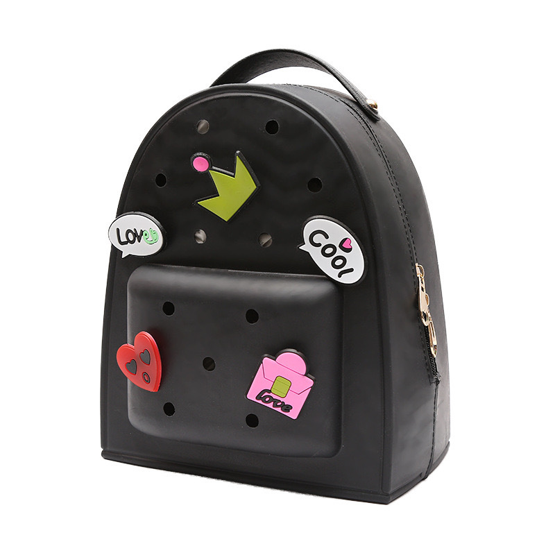 RTS CHINA - Handmade Women Kids Bookbag Cute Creative Cartoon Bogg EVA Creative Candy Pattern Zipper Closure Two PU DIY Charm Backpack