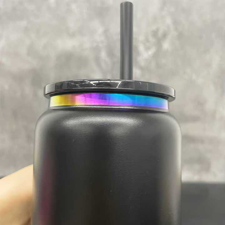 RTS US - 16oz colored sublimation stainless steel tumblers with straw and handle