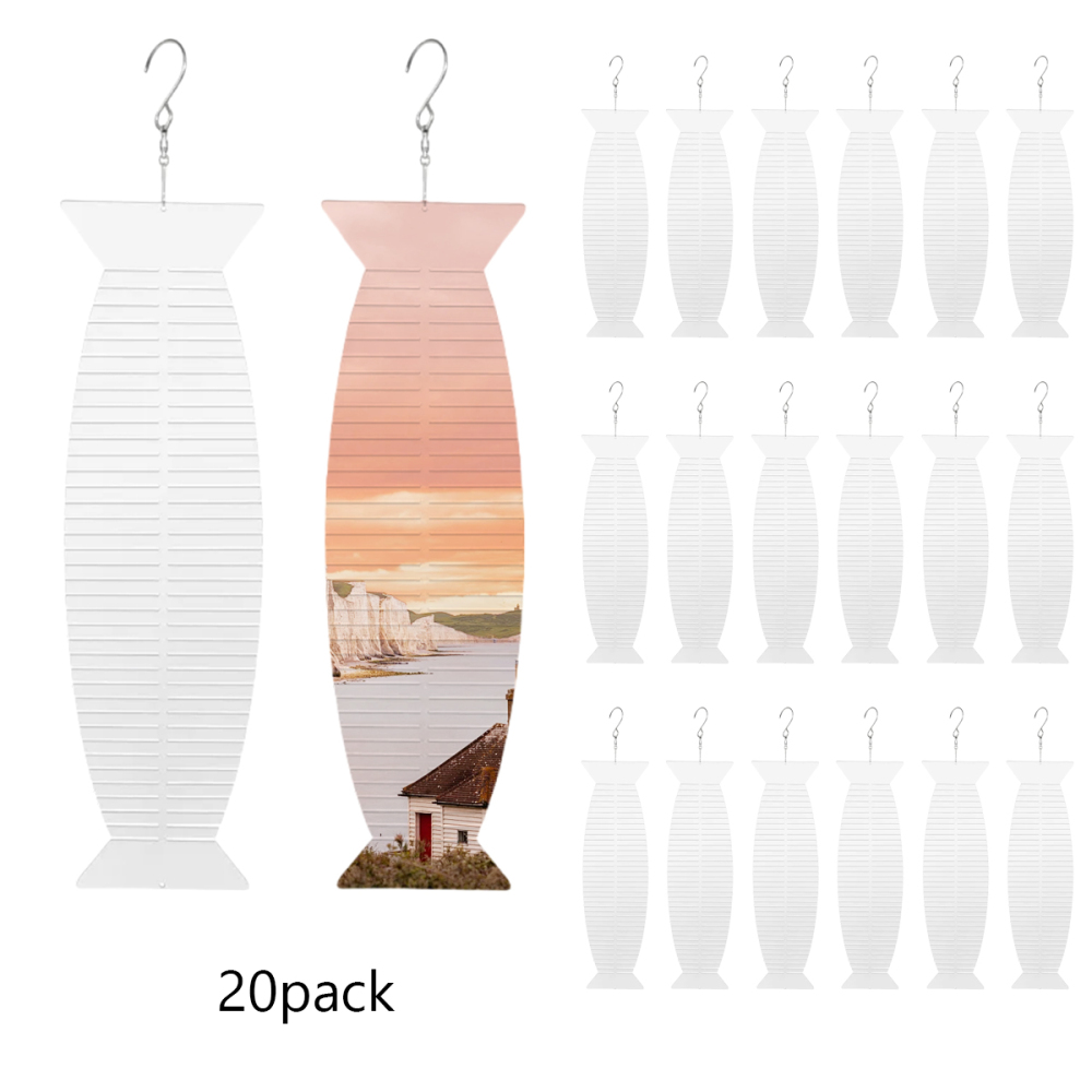 RTS US  Case of 20pack Double Side 20x6inches Sublimation Aluminum Wind Spinner