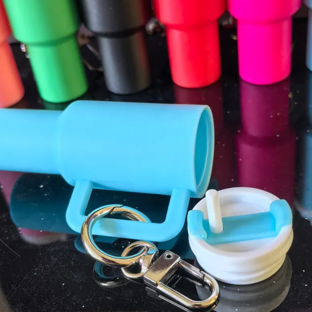 RTS CHINA  -  Cute Container Bottle Bag Key Chain Accessories Miniature Charm Bar Tumbler Chapstick Holder Mini Cup Keychain