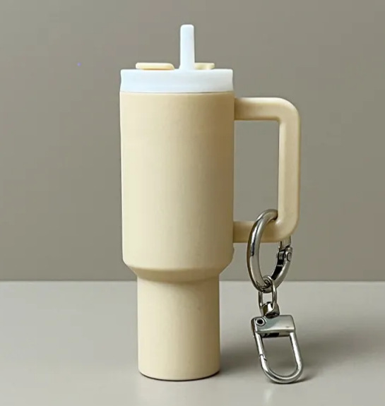 RTS CHINA  -  Cute Container Bottle Bag Key Chain Accessories Miniature Charm Bar Tumbler Chapstick Holder Mini Cup Keychain