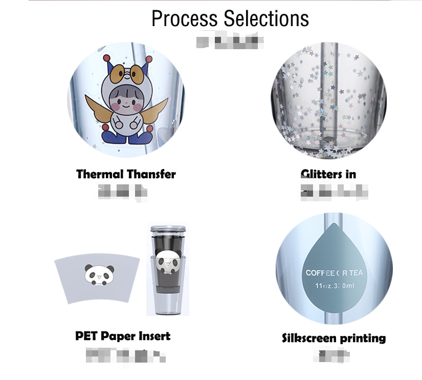 RTS CHINA - 19oz Thermal Transfer/Customized Glitter Double Wall Blank Tritan Material Sippy Straw Cup