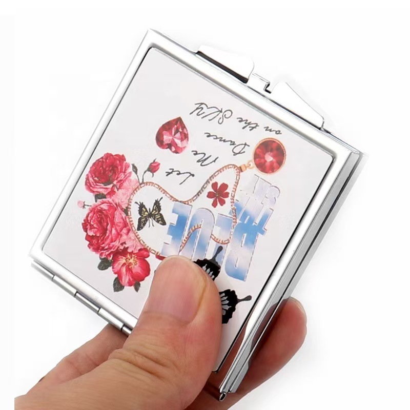 RTS CHINA - New Sublimation Square Mental Makeup Mirror