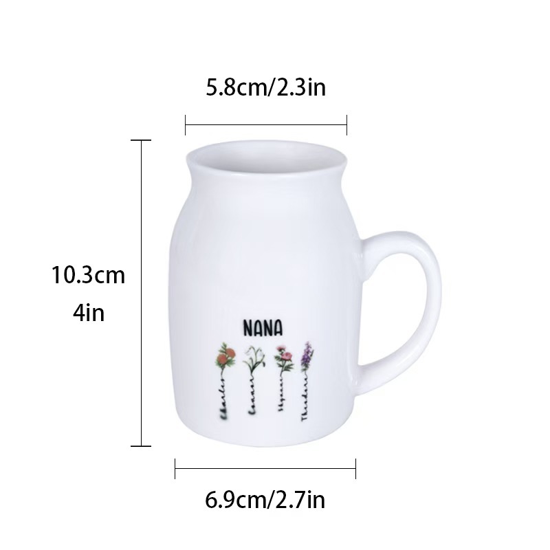 RTS CHINA - 8oz/15oz Sublimation Ceramic Blank Milk Cup