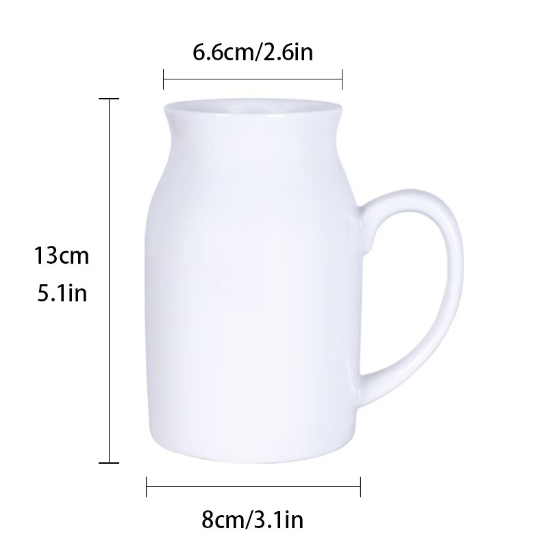 RTS CHINA - 8oz/15oz Sublimation Ceramic Blank Milk Cup