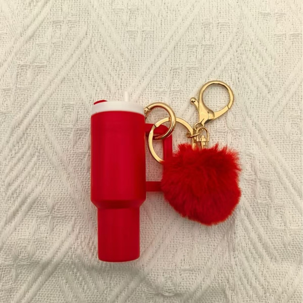 RTS CHINA  -  Cute Container Bottle Bag Keychain Accessories Miniature Charm Bar Tumbler Chapstick Holder Mini Cup Keychain