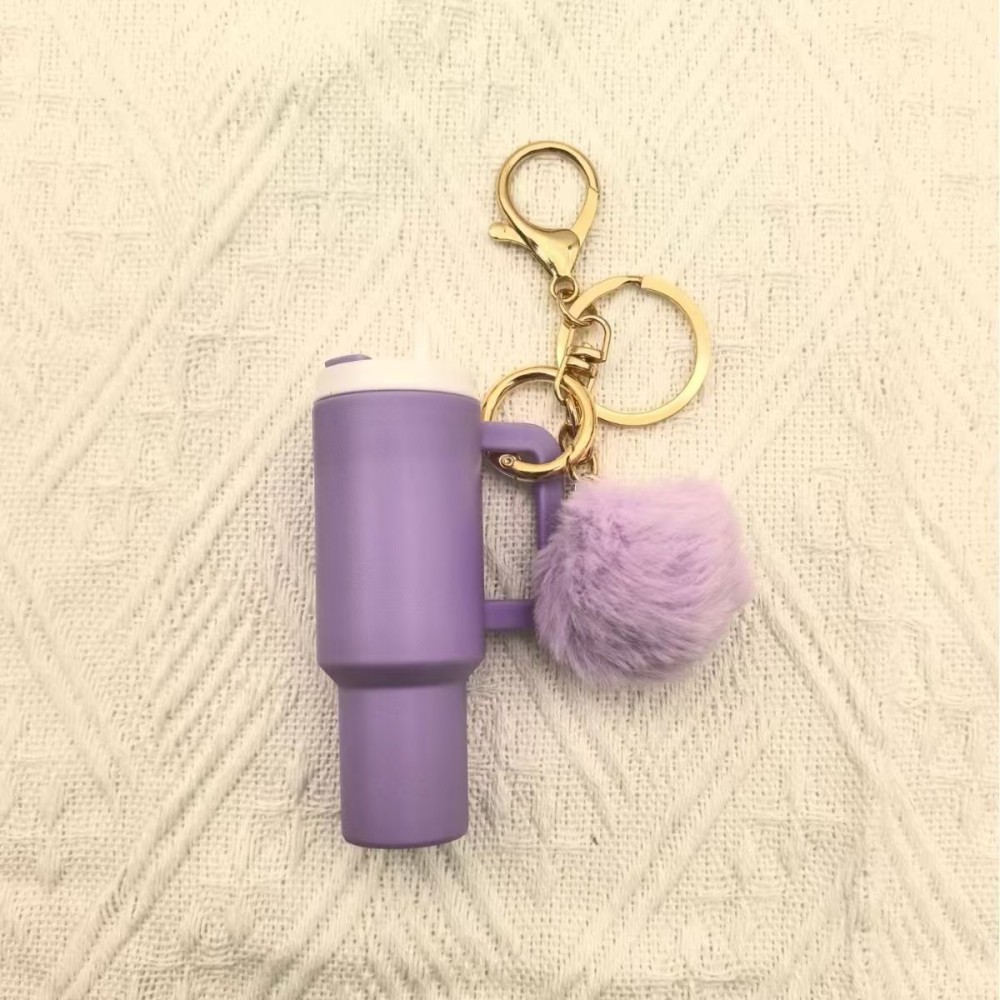 RTS CHINA  -  Cute Container Bottle Bag Keychain Accessories Miniature Charm Bar Tumbler Chapstick Holder Mini Cup Keychain