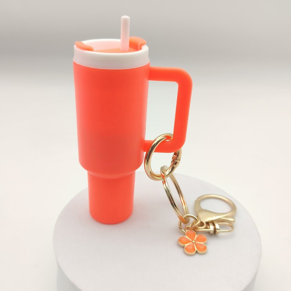 RTS CHINA  -  Cute Container Bottle Bag Keychain Accessories Miniature Charm Bar Tumbler Chapstick Holder Mini Cup Keychain