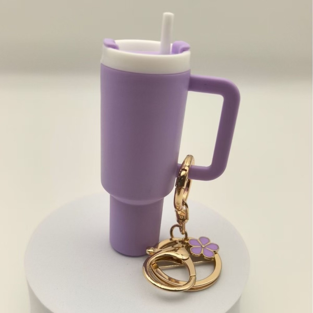 RTS CHINA  -  Cute Container Bottle Bag Keychain Accessories Miniature Charm Bar Tumbler Chapstick Holder Mini Cup Keychain