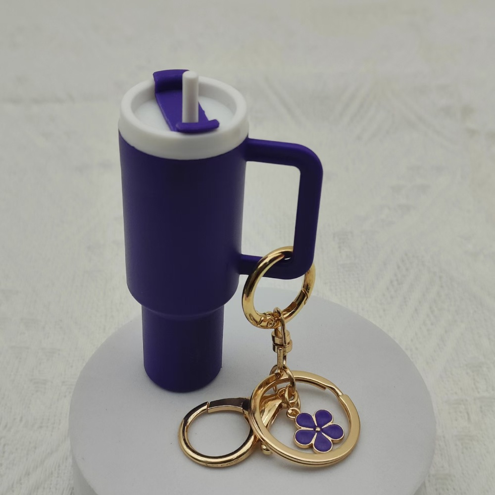 RTS CHINA  -  Cute Container Bottle Bag Keychain Accessories Miniature Charm Bar Tumbler Chapstick Holder Mini Cup Keychain