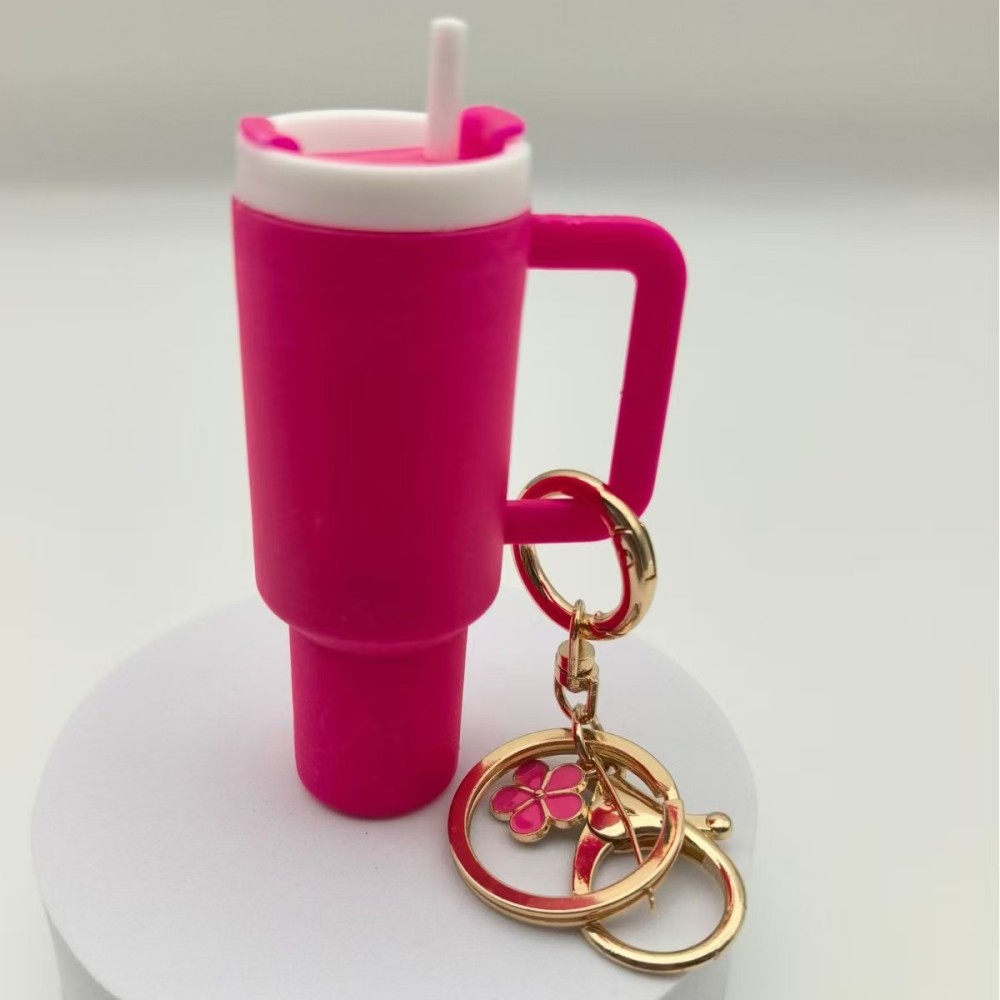 RTS CHINA  -  Cute Container Bottle Bag Keychain Accessories Miniature Charm Bar Tumbler Chapstick Holder Mini Cup Keychain
