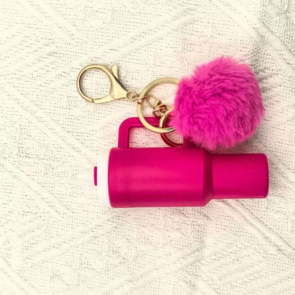 RTS CHINA  -  Cute Container Bottle Bag Keychain Accessories Miniature Charm Bar Tumbler Chapstick Holder Mini Cup Keychain