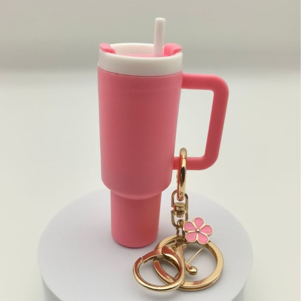 RTS CHINA  -  Cute Container Bottle Bag Keychain Accessories Miniature Charm Bar Tumbler Chapstick Holder Mini Cup Keychain