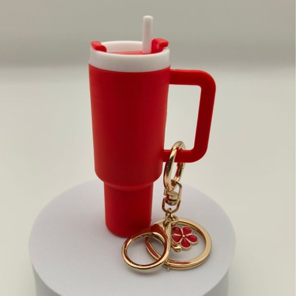 RTS CHINA  -  Cute Container Bottle Bag Keychain Accessories Miniature Charm Bar Tumbler Chapstick Holder Mini Cup Keychain
