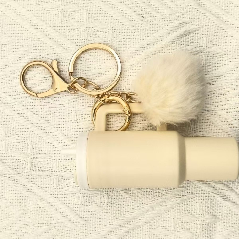 RTS CHINA  -  Cute Container Bottle Bag Keychain Accessories Miniature Charm Bar Tumbler Chapstick Holder Mini Cup Keychain