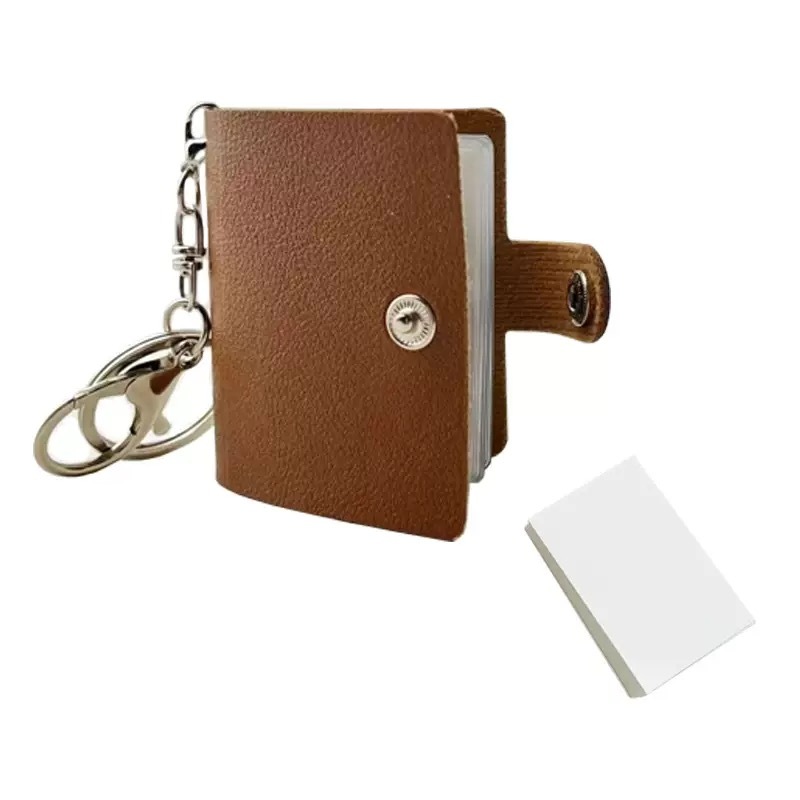 RTS CHINA- New Vintage Mini Leather Album Thermal Sublimation Commemorative Album Photo Storage Blank Keychains