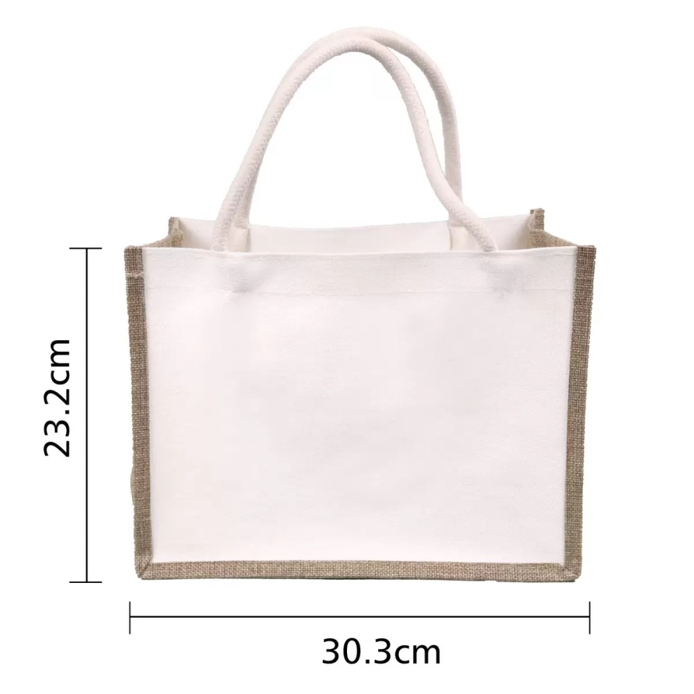 RTS CHINA - Sublimationb Jute Coated Linen Shopping Bag