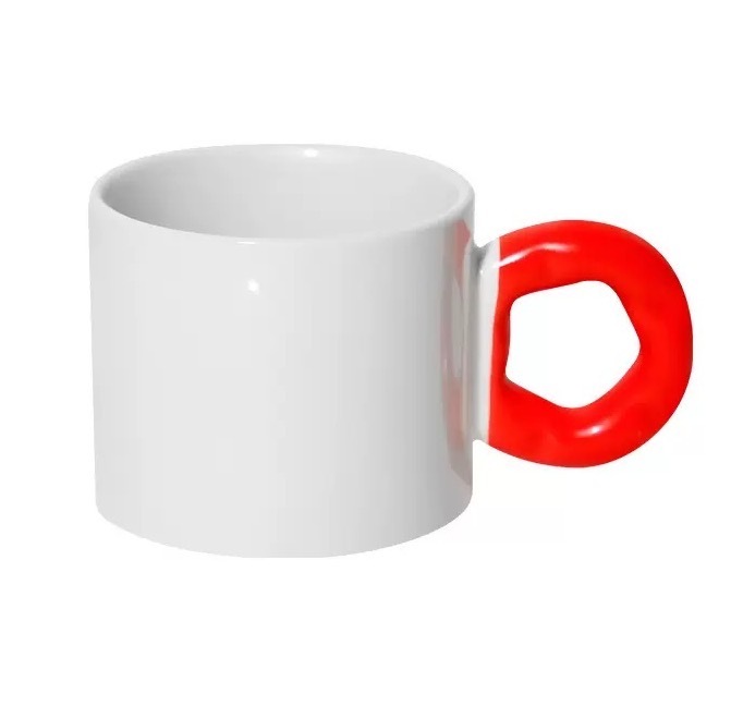 RTS CHINA -  11oz Sublimation Ceramic Mug with Colorful Handle