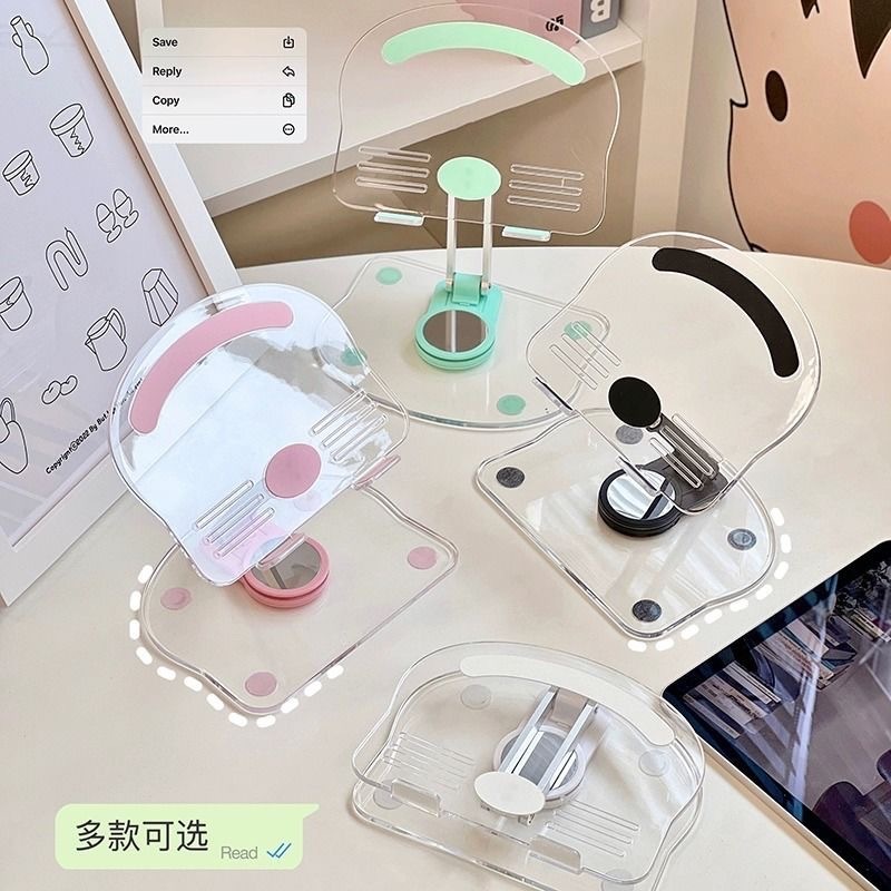 RTS CHINA - 6x5 inches Acrylic Tablet Stand with 360 Rotating Base for Drawing, Compatible with iPad Pro/Air/Mini and More