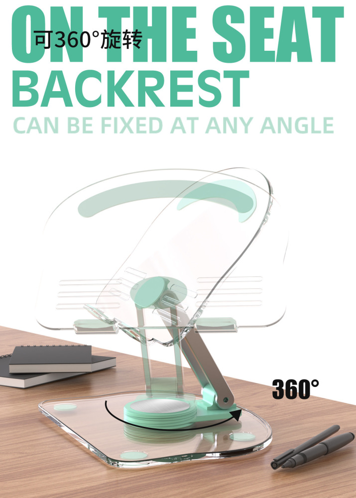 RTS CHINA - 6x5 inches Acrylic Tablet Stand with 360 Rotating Base for Drawing, Compatible with iPad Pro/Air/Mini and More