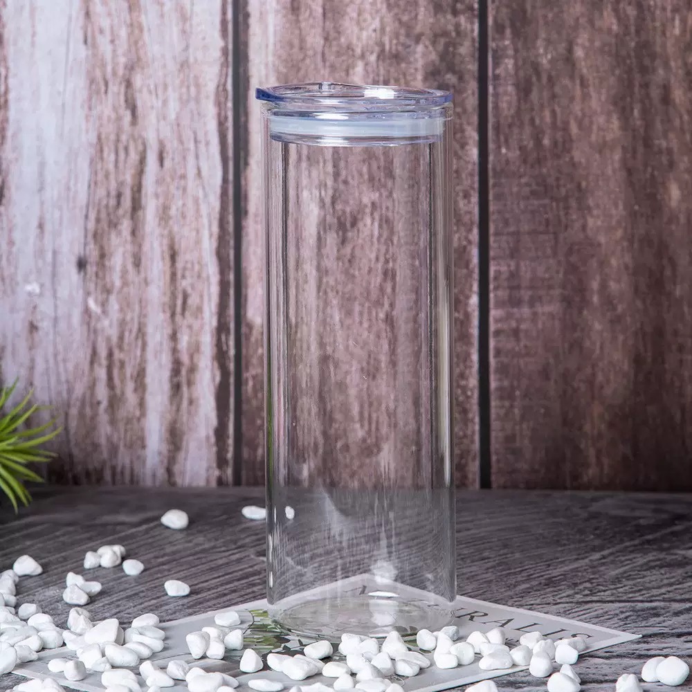 25oz Sublimation Case of 25pack Glass Can With Bamboo Lid and Plastic Straw - Chinese Warehouse