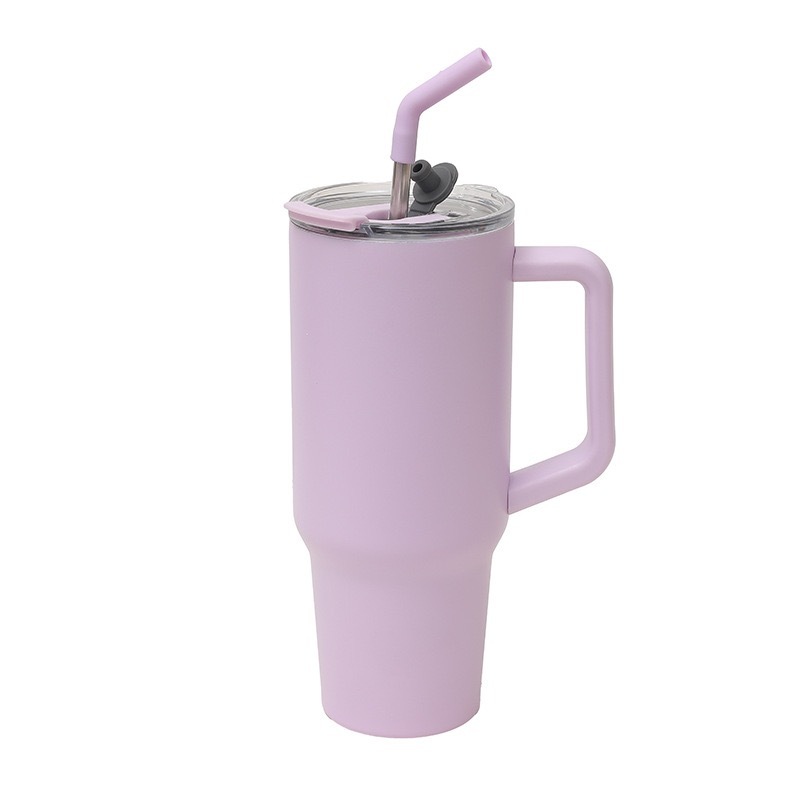 RTS CHINA   40oz Double Walled Stainless Steel Tumbler Leak Proof Tumblers with Dual Drinking Lids and Straw
