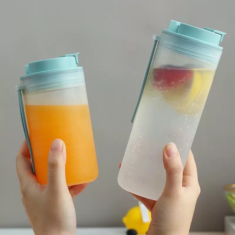 RTS CHINA - 12oz/18oz Plastic Cup Leak Proof Milk Ice Drink Plastic Tumblers