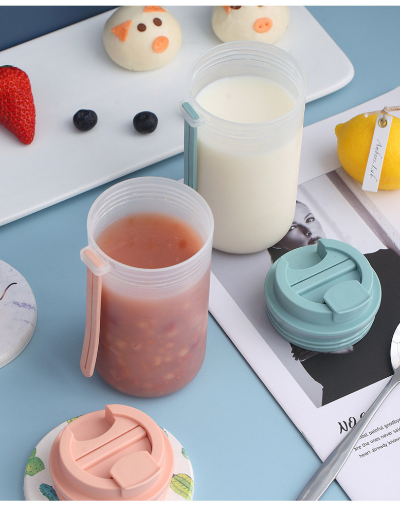 RTS CHINA - 12oz/18oz Plastic Cup Leak Proof Milk Ice Drink Plastic Tumblers
