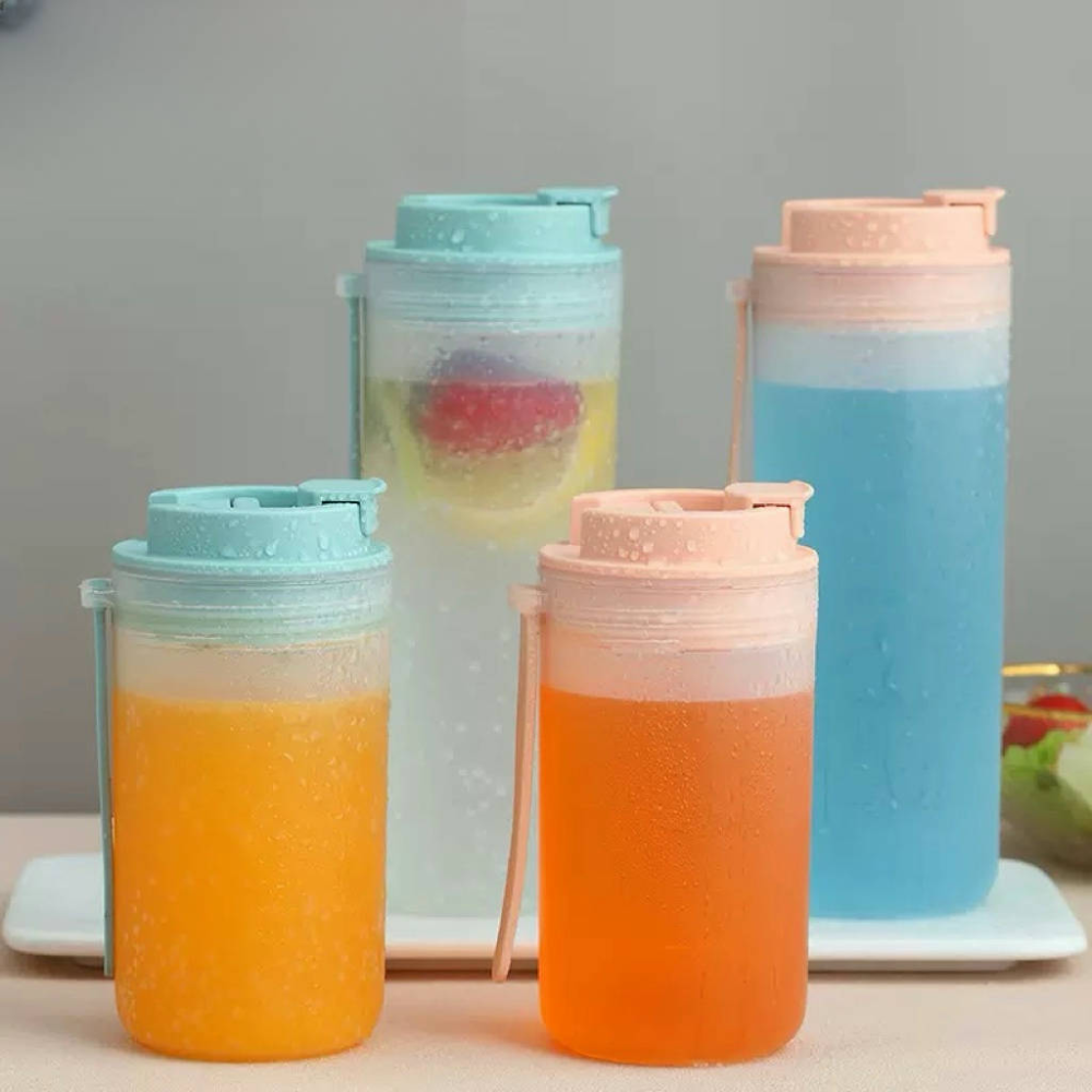 RTS CHINA - 12oz/18oz Plastic Cup Leak Proof Milk Ice Drink Plastic Tumblers