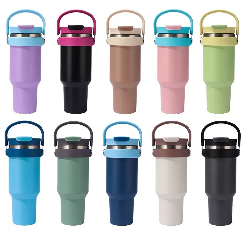 RTS CHINA - Case of 25pcs 40oz Double Walled Stainless Steel Tumblers with Hanging Handle